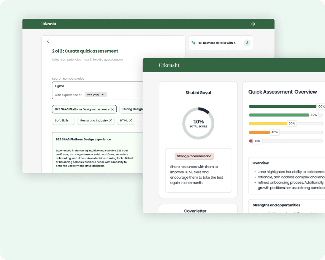 Utkrusht.ai Application Interface